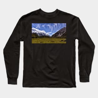 High Clouds Over the Hooker Valley Long Sleeve T-Shirt